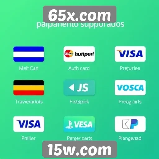 Métodos de pagamento suportados pelo 65x.com